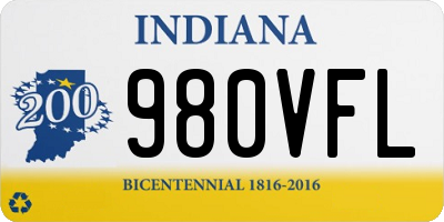 IN license plate 980VFL