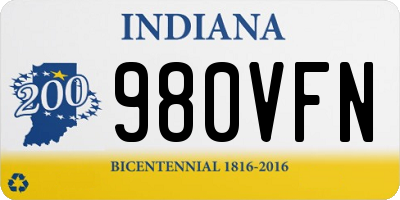 IN license plate 980VFN