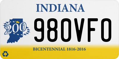 IN license plate 980VFO