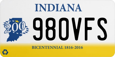 IN license plate 980VFS