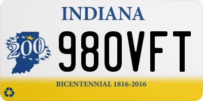 IN license plate 980VFT