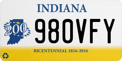 IN license plate 980VFY
