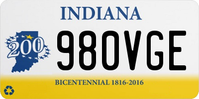 IN license plate 980VGE