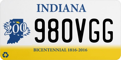 IN license plate 980VGG