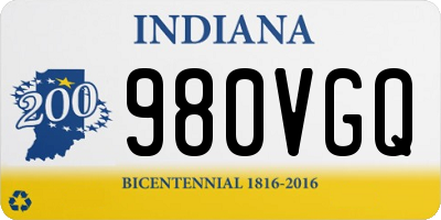 IN license plate 980VGQ