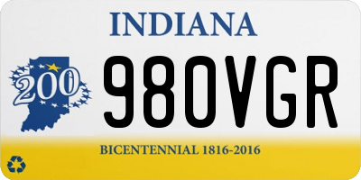 IN license plate 980VGR