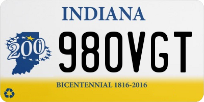 IN license plate 980VGT