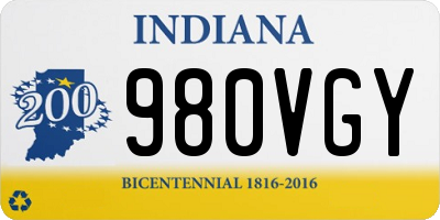 IN license plate 980VGY