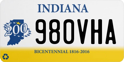 IN license plate 980VHA