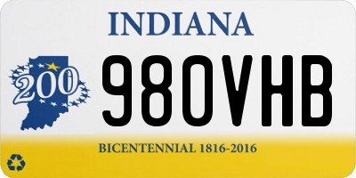 IN license plate 980VHB