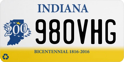 IN license plate 980VHG