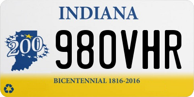 IN license plate 980VHR