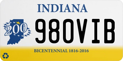 IN license plate 980VIB