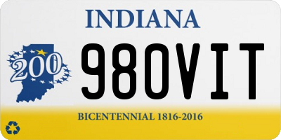 IN license plate 980VIT