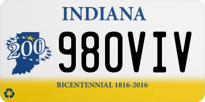 IN license plate 980VIV