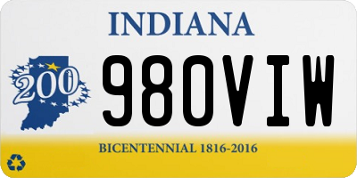 IN license plate 980VIW