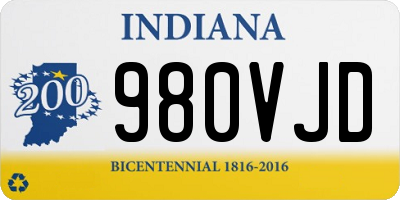 IN license plate 980VJD