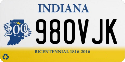 IN license plate 980VJK