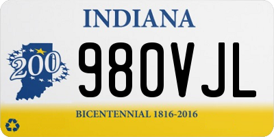 IN license plate 980VJL