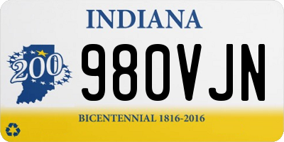 IN license plate 980VJN
