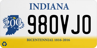 IN license plate 980VJO