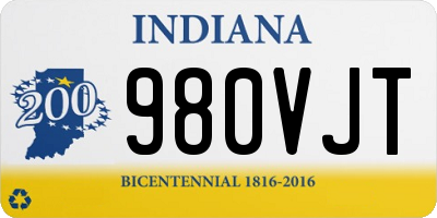 IN license plate 980VJT