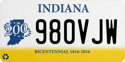 IN license plate 980VJW