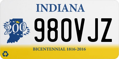 IN license plate 980VJZ