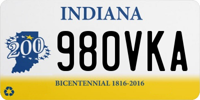 IN license plate 980VKA