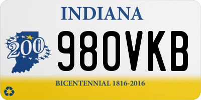 IN license plate 980VKB