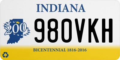 IN license plate 980VKH