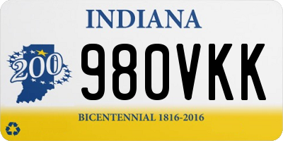 IN license plate 980VKK