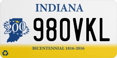 IN license plate 980VKL