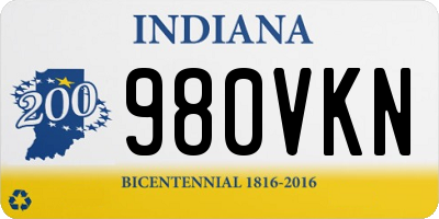 IN license plate 980VKN