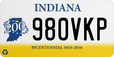 IN license plate 980VKP
