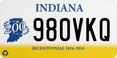 IN license plate 980VKQ