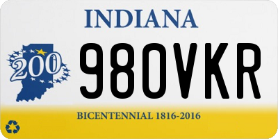 IN license plate 980VKR