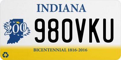 IN license plate 980VKU