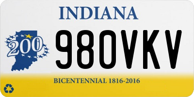IN license plate 980VKV