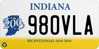 IN license plate 980VLA