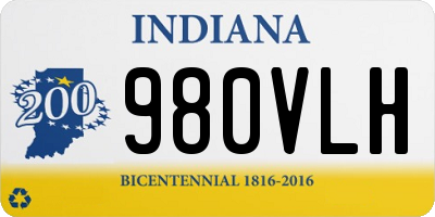 IN license plate 980VLH