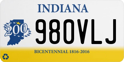 IN license plate 980VLJ