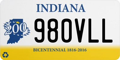 IN license plate 980VLL