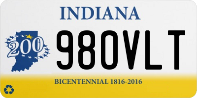 IN license plate 980VLT