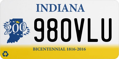 IN license plate 980VLU