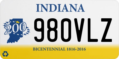 IN license plate 980VLZ