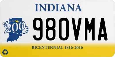 IN license plate 980VMA