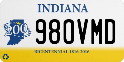 IN license plate 980VMD