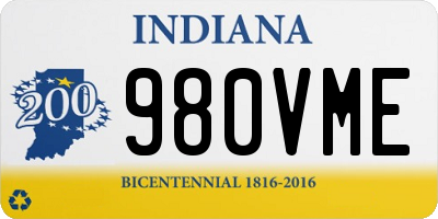 IN license plate 980VME