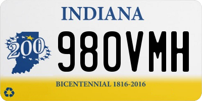 IN license plate 980VMH